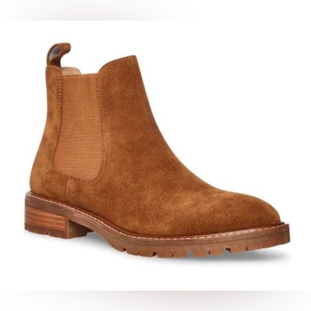 New Steve Madden Leopold Chelsea Womenβs Boots in Chestnut Leather Size 6.5